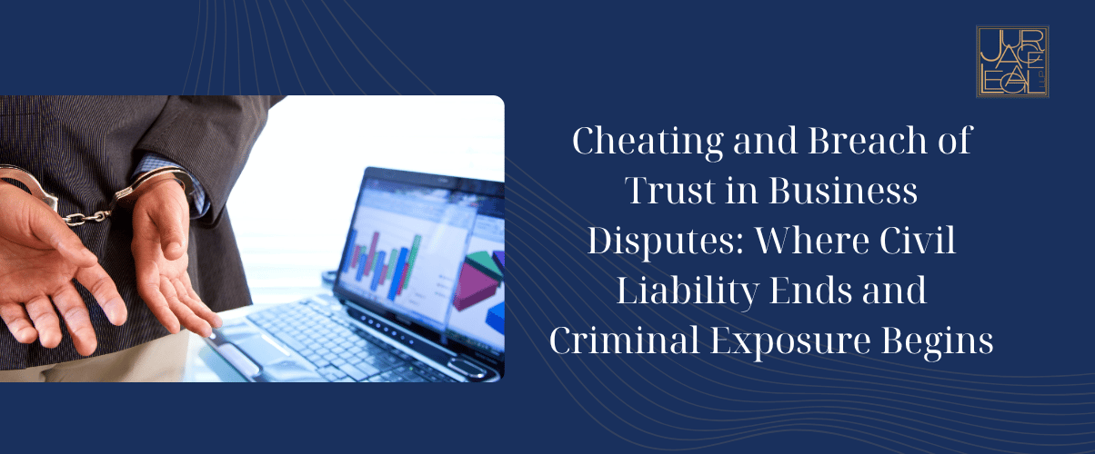 Cheating and Breach of Trust in Business Disputes: Where Civil Liability Ends and Criminal Exposure Begins